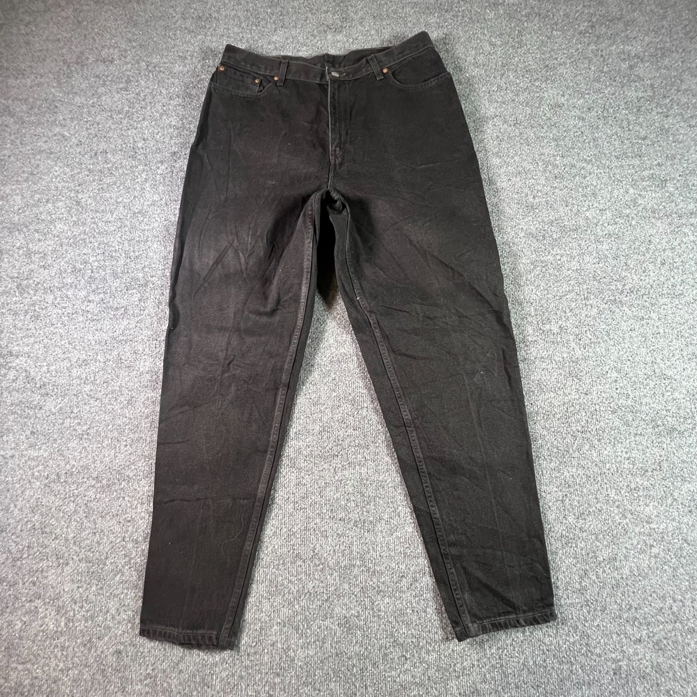 Levi's 550 Tapered Jeans Women's 18 Black Cotton Denim Relaxed Workwear Travel